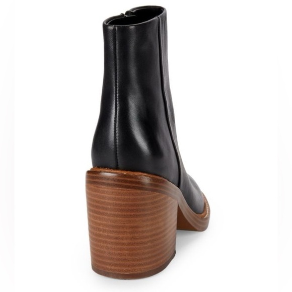 New! Marc Fisher ML Haleena Black Leather Ankle Boots - Size 9🫧 - Picture 3 of 7